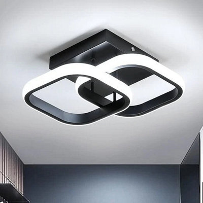  - Cool White 22W Ceiling Light Black Modern Led Flush Mount Fixture