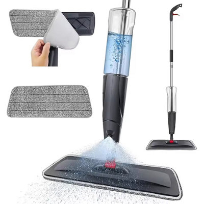 Spray Mop,microfiber Spray Mop For Floor Cleaning Wet Dry360 Degree Spin Dust Home Kitchen Hardwood Floor Flat Mops With 700Ml from B&Q