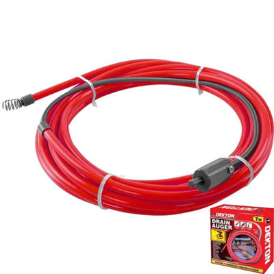  - Dekton Drain Unblocker Snake Rod Toilet Pipe Unblocking Drill Powered Auger Tool