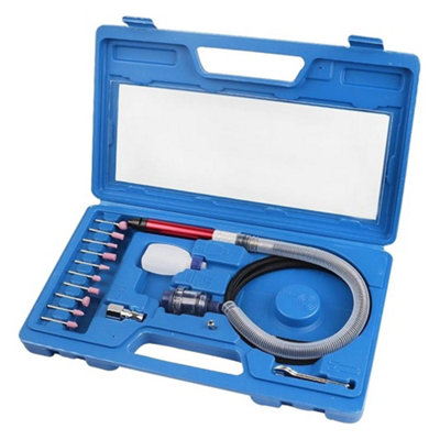  - 17Pcs Micro Air Die Grinder Kits Mini Pencil Polishing Rotary Cutting Tool Set