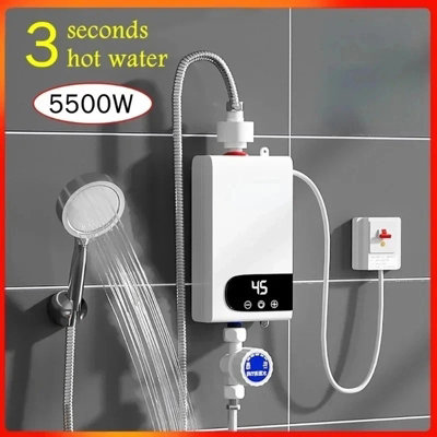  - 5500W Instant Electric Water Heater Tap  Tankless Under Sink Heating System