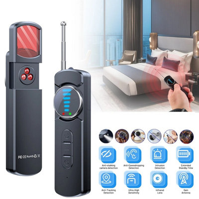 B&Q Portable Hidden Camera And Gps Tracker Detector Anti Spy Scanner
