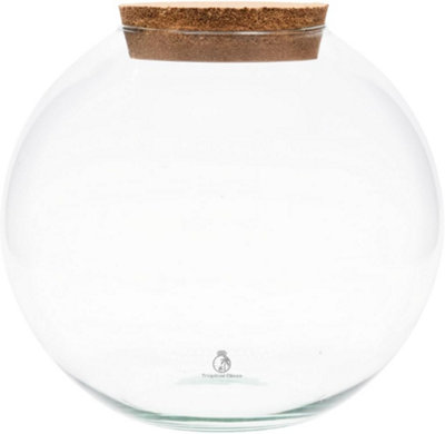 Tropical Glass Round Glass Terrarium Jar With Cork LidH: 23 Cm from B&Q