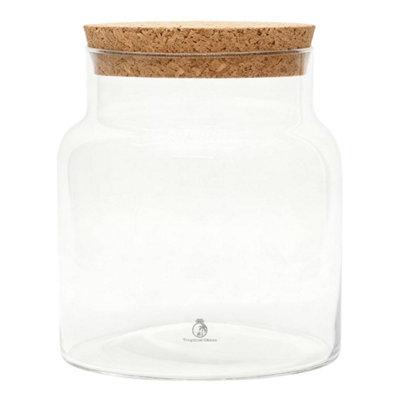B&Q -  Terrarium Glass Container With Cork LidH: 19 Cm