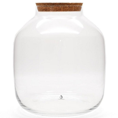 Tropical Glass Extra Large Glass Terrarium Jar With Cork LidH: 38 Cm from B&Q