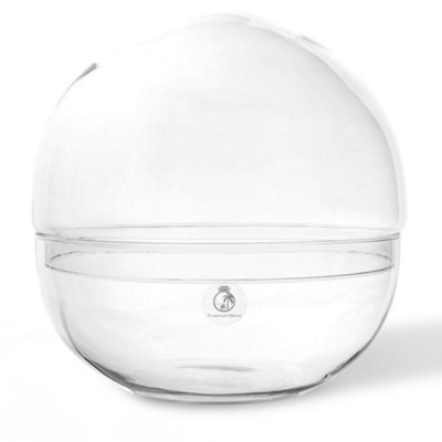 B&Q -  Spherical Glass Terrarium Container With Glass LidH: 27 Cm