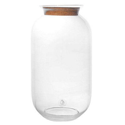 Tropical Glass Extra Tall Glass Terrarium Jar With Cork LidH: 42 Cm from B&Q