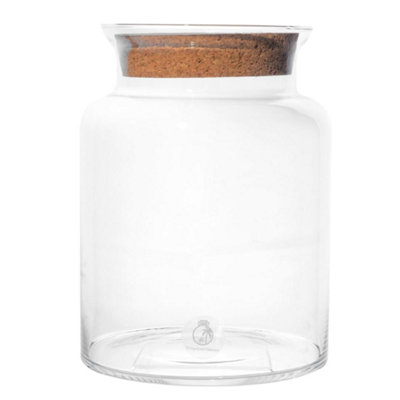 Tropical Glass Handmade Glass Terrarium Jar With Cork LidH: 25 CmTerrarium Cork Jar from B&Q