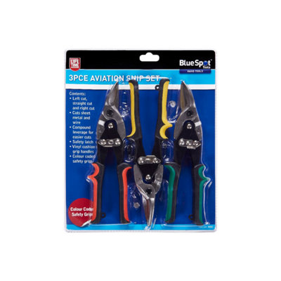 BlueSpot Tools Blue Spot 3 Piece 250mm (10) Aviation Cutting Snips Set from B&Q