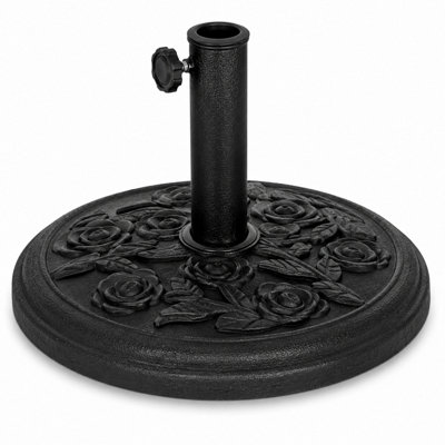 Billtix Cast Iron Effect Parasol Base Stand 9Kg Round Garden Umbrella Base For Patio Outdoor Shade from B&Q