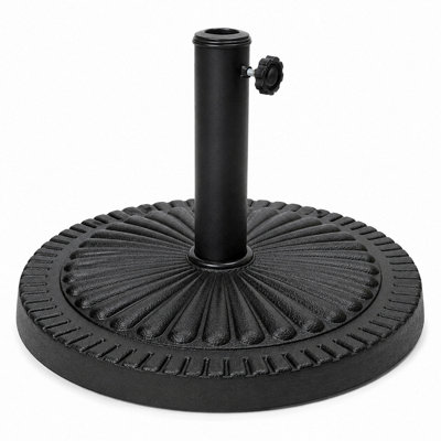 B&Q -  14Kg Heavy Duty Parasol Base Outdoor Garden Umbrella Stand For Patio Parasol Upto 48mm Poles Black