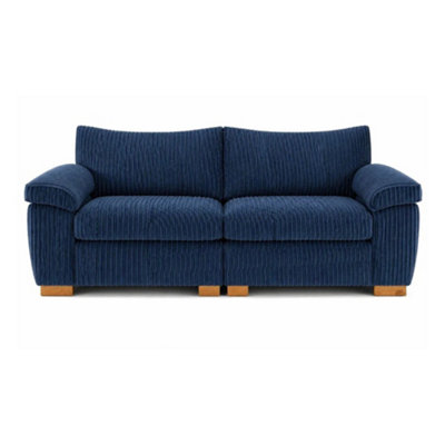 B&Q -  Amalfi 2 Seater Split Sofa Soft Fabric In Blue