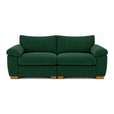 Sofaselectionuk Ltd Amalfi 2 Seater Split Sofa Soft Fabric In Green from B&Q
