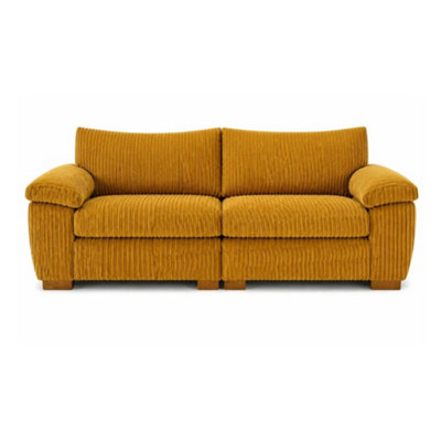 B&Q -  Amalfi 2 Seater Split Sofa Soft Fabric In Mustard