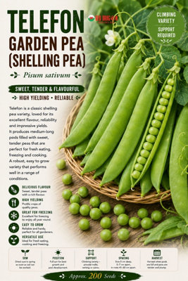 B&Q -  Telefon Garden Pea Seeds For Vegetable Garden Growing