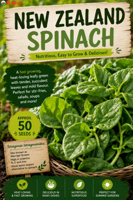 B&Q -  New Zealand Spinach Seeds For Leafy Green Harvests