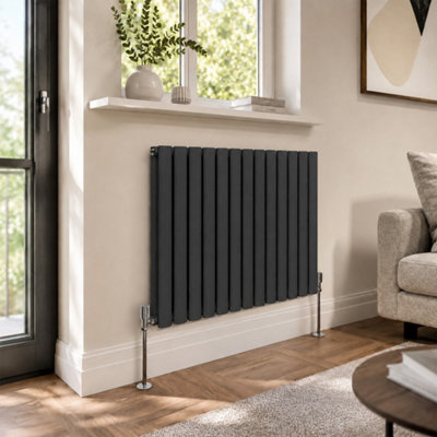 B&Q -  Designer Radiator Oval Panel Double Horizontal  600 X 780