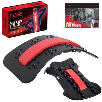 Accessotech 2 In 1 Back And Neck Stretcher Lumbar Support Acupressure Massage Arch For Posture Flexibility And Mobility