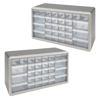 Kct (60 Drawer Cabinet Set (2 X 30 Unit)) Multi Drawer Compartment Plastic Storage Organiser Wall Mountable Storage Boxes - Image 4