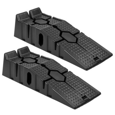 KCT 2 PACK PLASTIC CAR MAINTENANCE RAMP 2 TON CAPACITY ANTI SLIP HEAVY DUTY SET - Image 2