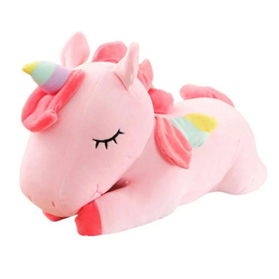 B&Q 25Cm Soft Unicorn Plush Toy White Pink Cute Stuffed Animal Gift