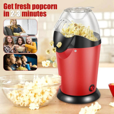 B&Q 1200W Electric Hot Air Popcorn Maker Oil Free Popcorn Popper