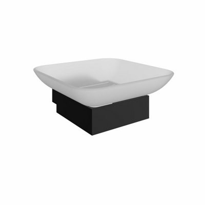 B&Q -  Soap Dish Holder Matt Black