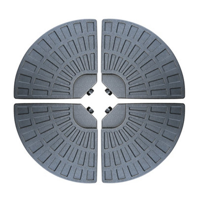 B&Q -  4 Pieces Parasol Base Weights Water Or Sand Fill Base For Banana Cantilever Umbrella