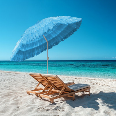 Rinse Bathrooms Hawaiian Parasol Blue Beach Parasol Patio Garden Umbrella Sun Shade Tilting 160Cm from B&Q