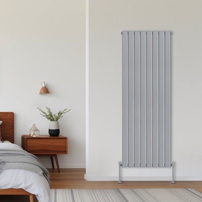 Rinse Bathrooms Vertical Radiators 1800X544mm Flat Panel Column Designer Radiator Chrome Single Radiators Central Heating