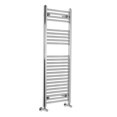 Rinse bathrooms Rinse 1200X450mm Chrome Bathroom Heated Towel Rail Radiator Straight Ladder Style Towel Warmer from B&Q