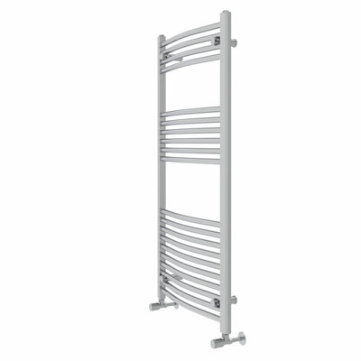 Rinse bathrooms Rinse Curved Bathroom Heated Towel Rail Ladder Radiator Chrome 1200X600mm from B&Q
