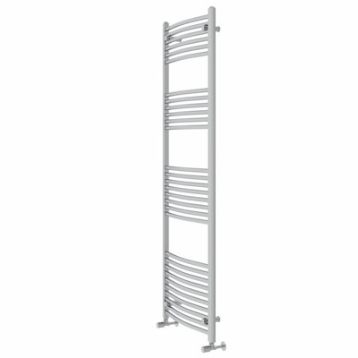 Rinse bathrooms Rinse Curved Bathroom Heated Towel Rail Ladder Radiator Chrome 1800X600mm from B&Q
