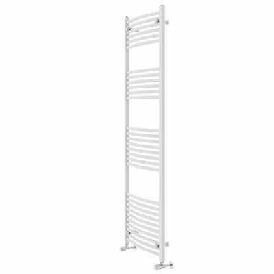 Rinse bathrooms Rinse Curved Bathroom Heated Towel Rail Ladder Radiator White 1800X600mm from B&Q