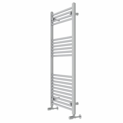 Rinse bathrooms Rinse Straight Bathroom Heated Towel Rail Ladder Radiator Chrome 1200X600mm from B&Q