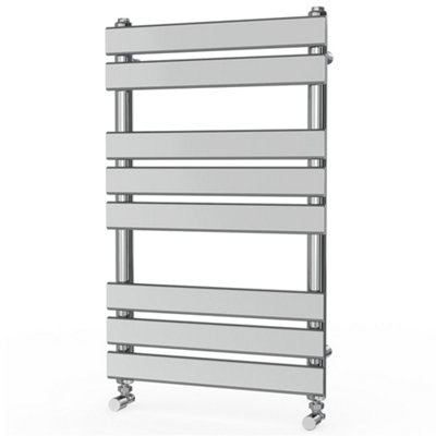Rinse bathrooms Rinse Flat Panel Chrome Towel Radiator Rads Bathroom Heated Towel Rail 800X500mm from B&Q