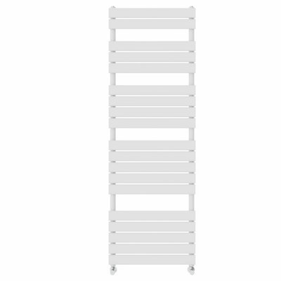 Rinse bathrooms Rinse Flat Panel Bathroom Heated Towel Rail Ladder Radiator Warmer -1800X600mm White from B&Q
