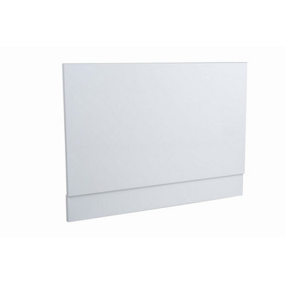 Rinse Bathrooms Bathroom High Gloss White 800 mm Wrapped Wood Bath End Panel from B&Q
