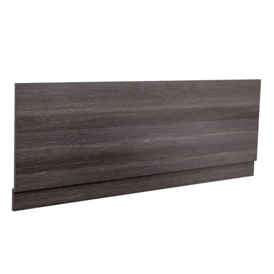 Rinse Bathrooms Modern Bathroom Calm Grey Effect 1800 mm Wooden Chipboard Front Bath Panel from B&Q