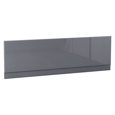 Rinse Bathrooms Front Bath Panel Gloss Grey 1800mm from B&Q
