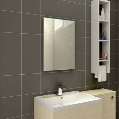 Rinse Bathrooms 700X500mm Illuminated Led Bathroom Mirror With Demister Ip44 from B&Q