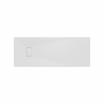 Rinse Bathrooms Smc Slate Effect Shower Enclosure Tray 1800X700mm Rectangular Wetroom Shower Base White from B&Q