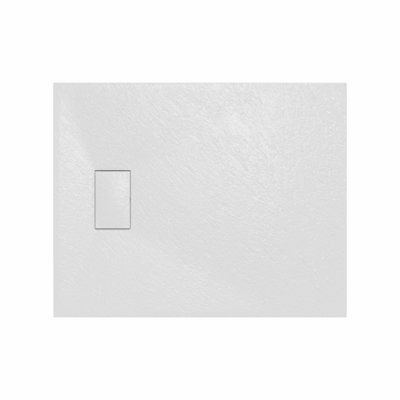 Rinse Bathrooms Smc Slate Effect Shower Enclosure Tray 1000X800mm Rectangular Wetroom Shower Base White