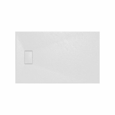 Rinse Bathrooms Smc Slate Effect Shower Enclosure Tray 1300X800mm Rectangular Wetroom Shower Base White from B&Q