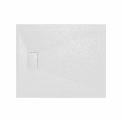 Rinse Bathrooms Smc Slate Effect Shower Enclosure Tray 1100X900mm Rectangular Wetroom Shower Base White from B&Q