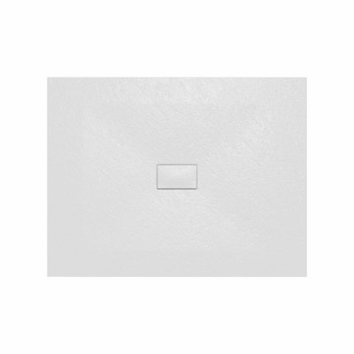 Rinse Bathrooms Smc Slate Effect Shower Enclosure Tray 1300X1000mm Rectangular Wetroom Shower Base White from B&Q