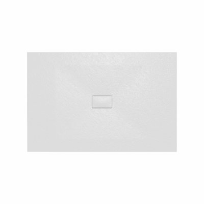 Rinse Bathrooms Smc Slate Effect Shower Enclosure Tray 1500X1000mm Rectangular Wetroom Shower Base White from B&Q