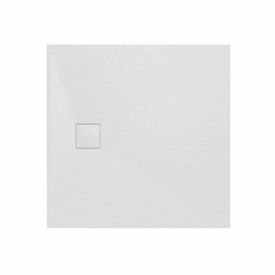 Rinse Bathrooms Smc Slate Effect Shower Enclosure Tray 900X900mm Square Wetroom Shower Base White from B&Q
