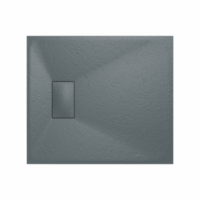 Rinse Bathrooms Smc Slate Effect Shower Enclosure Tray 800X700mm Rectangular Wetroom Shower Base Anthracite from B&Q