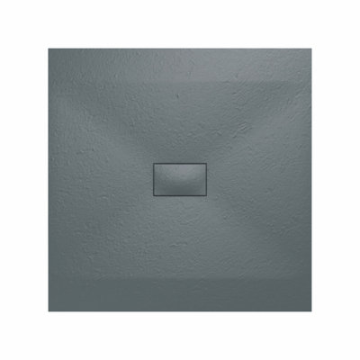 Rinse Bathrooms Smc Slate Effect Shower Enclosure Tray 1000X1000mm Square Wetroom Shower Base Anthracite from B&Q